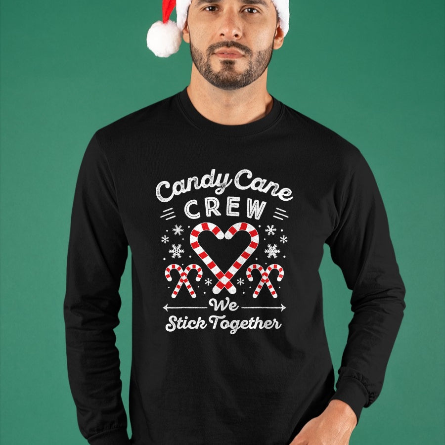 Christmas Candy Cane Heart Holiday Family Matching Pajama PJ T-Shirt - Christmas Unisex T-Shirt/Hoodie/Sweatshirt - ZON00