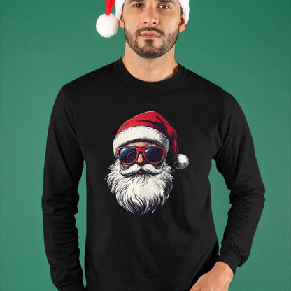 Cool Santa Claus Face Retro Sunglasses Christmas Men Boys T-Shirt - Christmas Unisex T-Shirt/Hoodie/Sweatshirt - ZON00