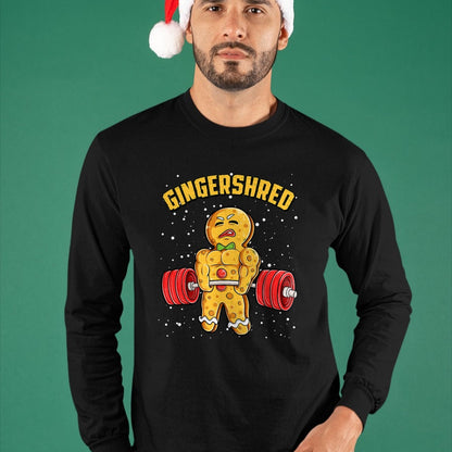 Gingershred Funny Gingerbread Man Gym Bodybuilding Christmas T-Shirt - Christmas Unisex T-Shirt/Hoodie/Sweatshirt - ZON00