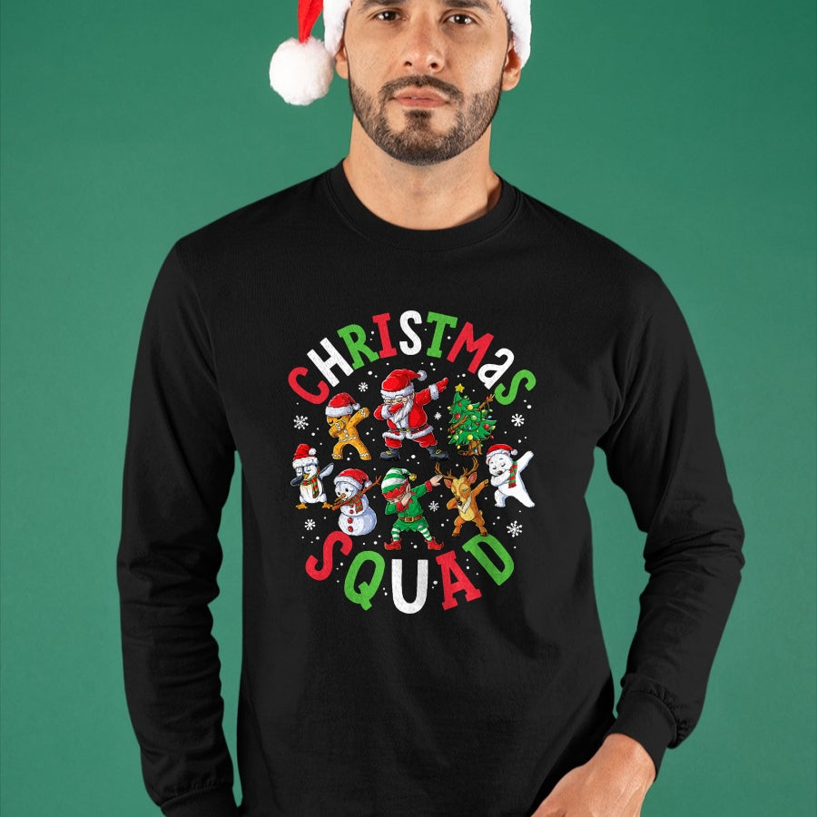 Christmas Squad Santa Dabbing Elf Family Matching Pajamas T-Shirt - Christmas Unisex T-Shirt/Hoodie/Sweatshirt - ZON00