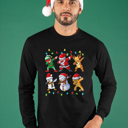 Dabbing Santa Elf Friends Christmas Boys Girls Men Xmas Dab T-Shirt - Christmas Unisex T-Shirt/Hoodie/Sweatshirt - ZON00