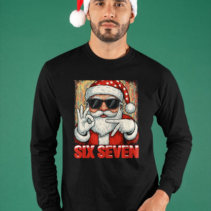 Funny Six Seven Meme Christmas Cool Santa Saying 6 7 T-Shirt - Christmas Unisex T-Shirt/Hoodie/Sweatshirt - ZON00