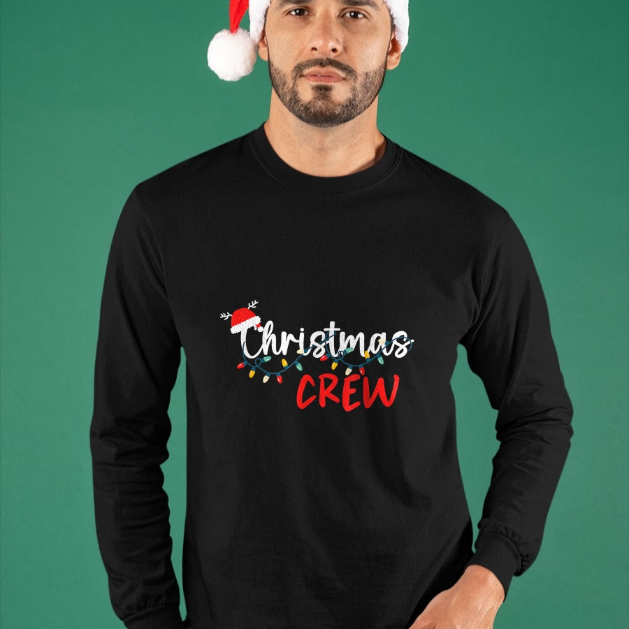 Christmas Crew Xmas Lights Family Matching Pajamas Holiday T-Shirt - Christmas Unisex T-Shirt/Hoodie/Sweatshirt - ZON00