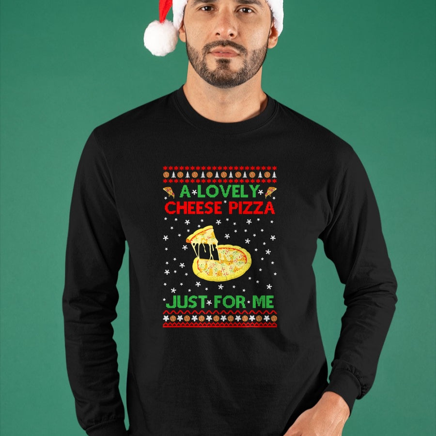 A Lovely Cheese Pizza Shirt Alone Funny Kevin X-Mas Home T-Shirt - Christmas Unisex T-Shirt/Hoodie/Sweatshirt - ZON00
