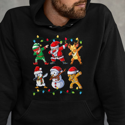 Dabbing Santa Elf Friends Christmas Boys Girls Men Xmas Dab T-Shirt - Christmas Unisex T-Shirt/Hoodie/Sweatshirt - ZON00