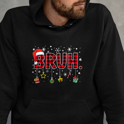 Bruh Funny Christmas Red Plaid Teens Boys Kids Xmas Pajamas T-Shirt - Christmas Unisex T-Shirt/Hoodie/Sweatshirt - ZON00