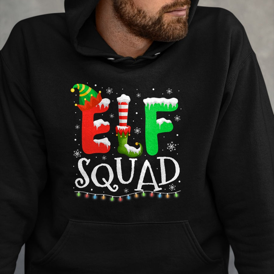 Elf Family Christmas Matching Pajamas Xmas Elf Squad T-Shirt - Christmas Unisex T-Shirt/Hoodie/Sweatshirt - ZON00