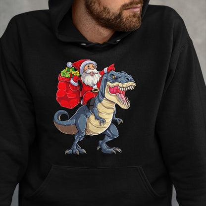 Dinosaur T rex Christmas Santa Boys Men Girls Xmas Squad T-Shirt - Christmas Unisex T-Shirt/Hoodie/Sweatshirt - ZON00