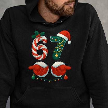 67 Christmas 6 7 Meme Pajamas Holiday Gen Alpha Slang T-Shirt - Christmas Unisex T-Shirt/Hoodie/Sweatshirt - ZON00