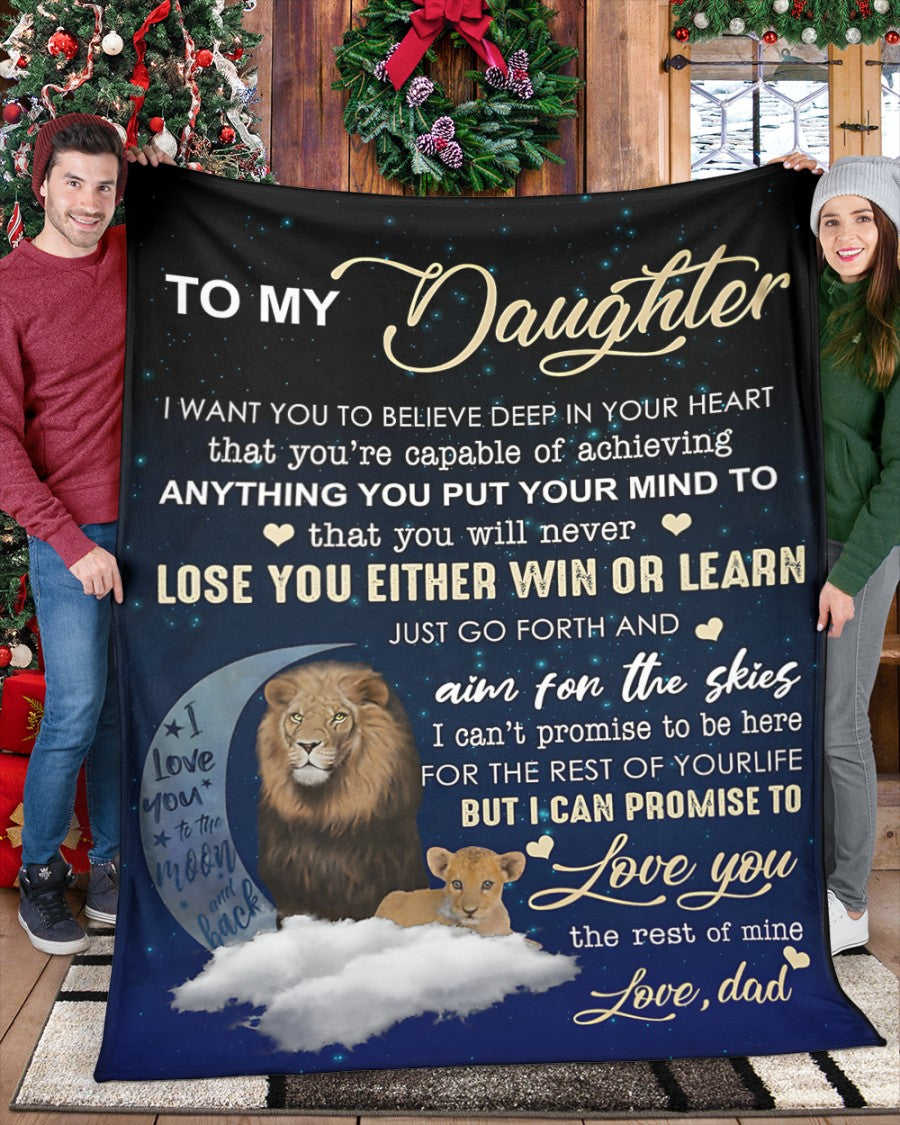 BLANKET FOR DAUGHTER - GIFT FROM DAD - COMFORT & WARMTH GIFT (SKUB11-91)